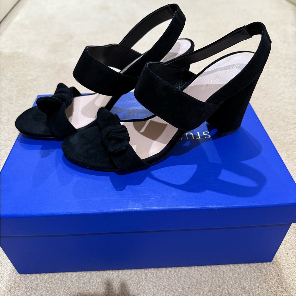 Stuart Weitzman Black Suede Heels